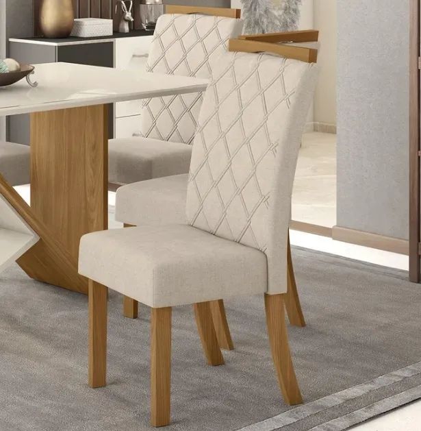 Cadeira estofada de jantar - Entrega e montagem gratis 