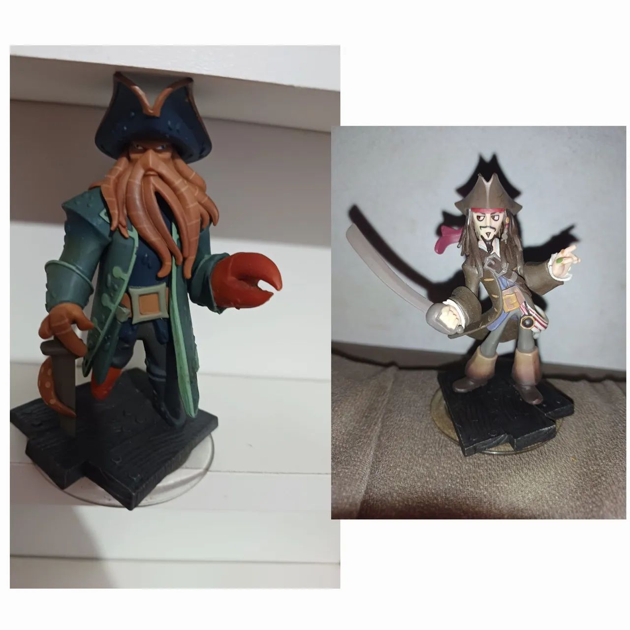 Bonecos Davy jones e Jack Sparrow Disney infinity 