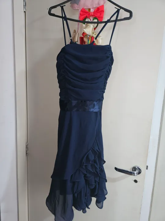 Vestido Azul Longuete Festa