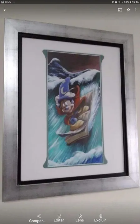 Quadro do Mickey surfista Mágico