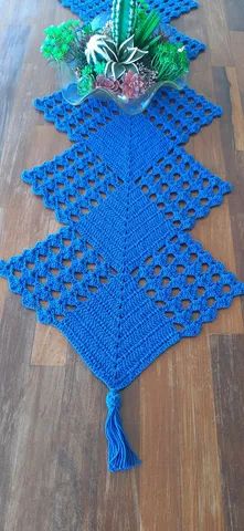trilho para mesa em croche - Foto 4