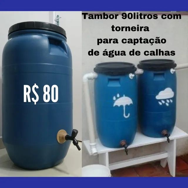 Tambor barrica 90 litros com torneira, eram de envase alimentícios  - Foto 5