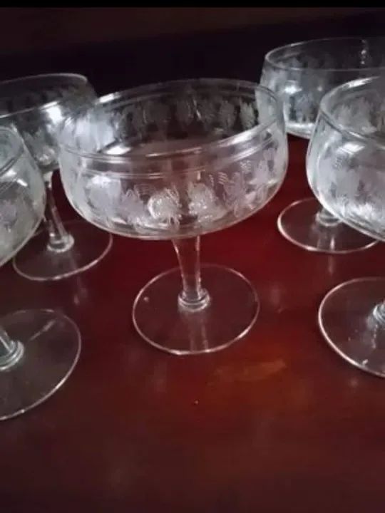  5 Taças de Champagne Gastby de Cristal 