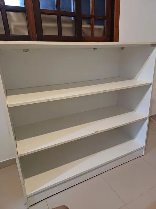 Balcao/ Estante de Madeira Branca 3 Prateleiras - Foto 3