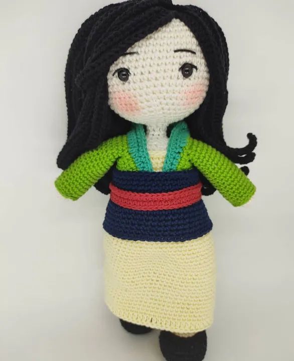 Boneca em amigurumi, estilo princesas da Disney - leia a descrição - Foto 5