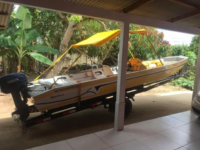 Kit com Lancha 6 metros ALUFORT com motor 25HP YAMAHA (revisado), perfeitas condições. - Foto 2