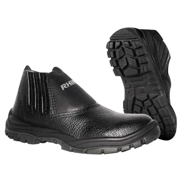 Botina De Segurança Rhino Bidensidade Couro Bico Pvc