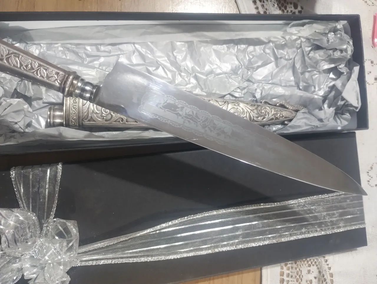 Faca Gaúcha Adaga Churrasco Esp A Prata Corneta - Foto 2