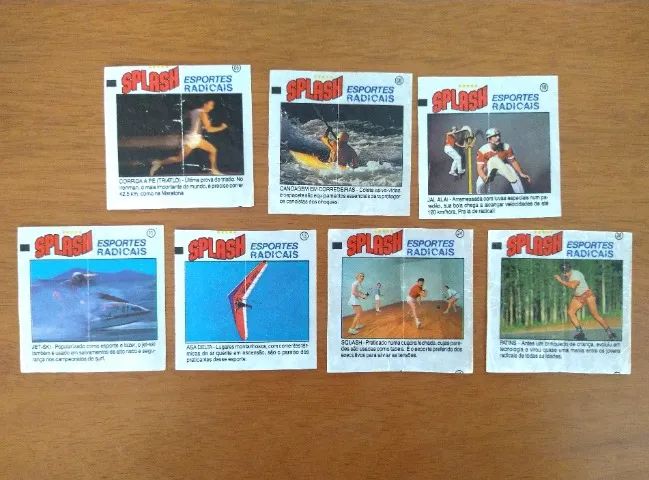 Lote de figurinhas splash - esportes radicais