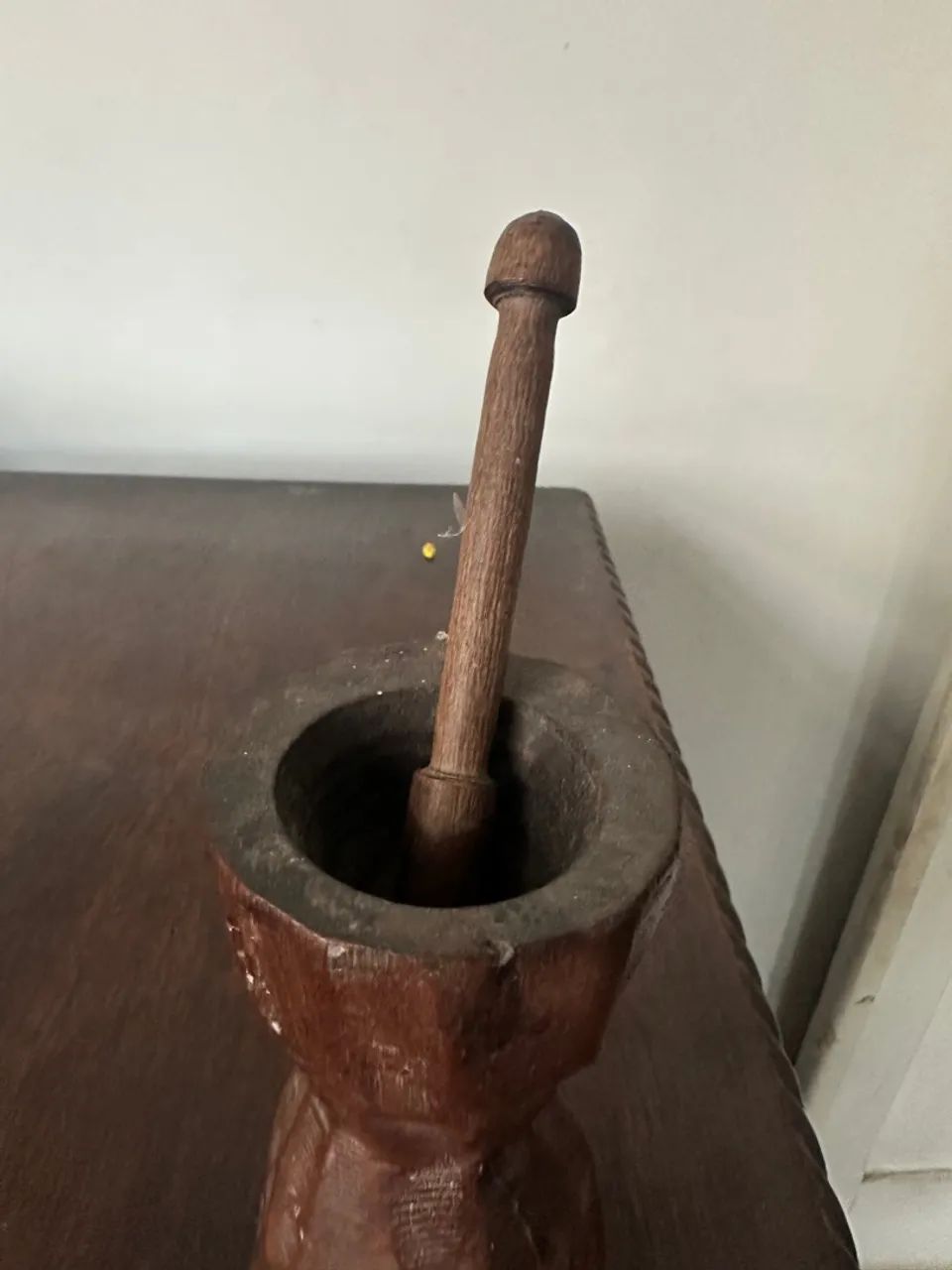 Antigo Pilão em Jacarandá Artesanal - Real Café - Foto 3