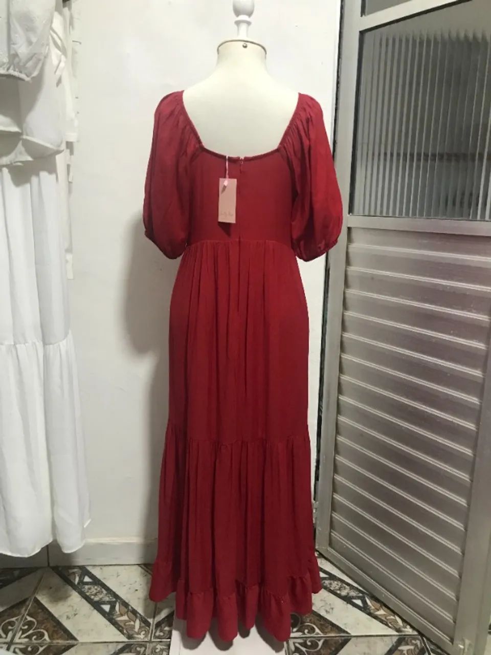 Vestido Longo Vermelho Elegante - Foto 4