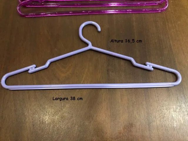 Cabides Plástico Reforçado De Primeiríssima Qualidade Lorran Kit Com 20 Unidades - Foto 3