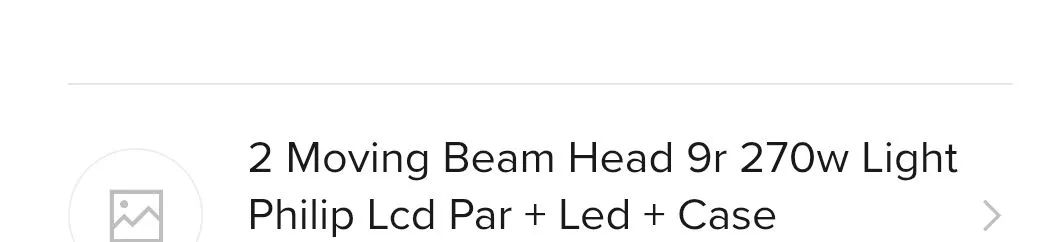 2 Moving Beam Head 9r 270w Light