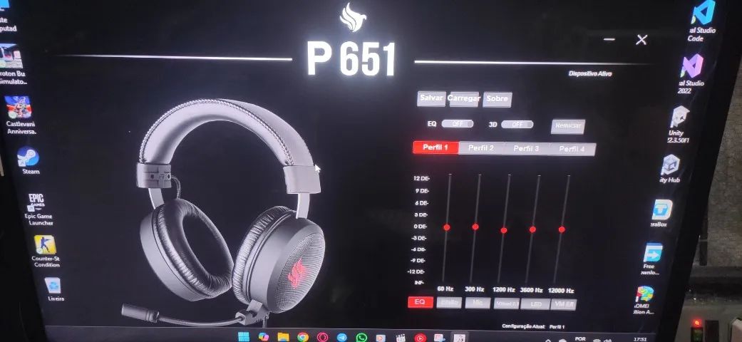 Headset pichau p561 Leia a descrição - Foto 3