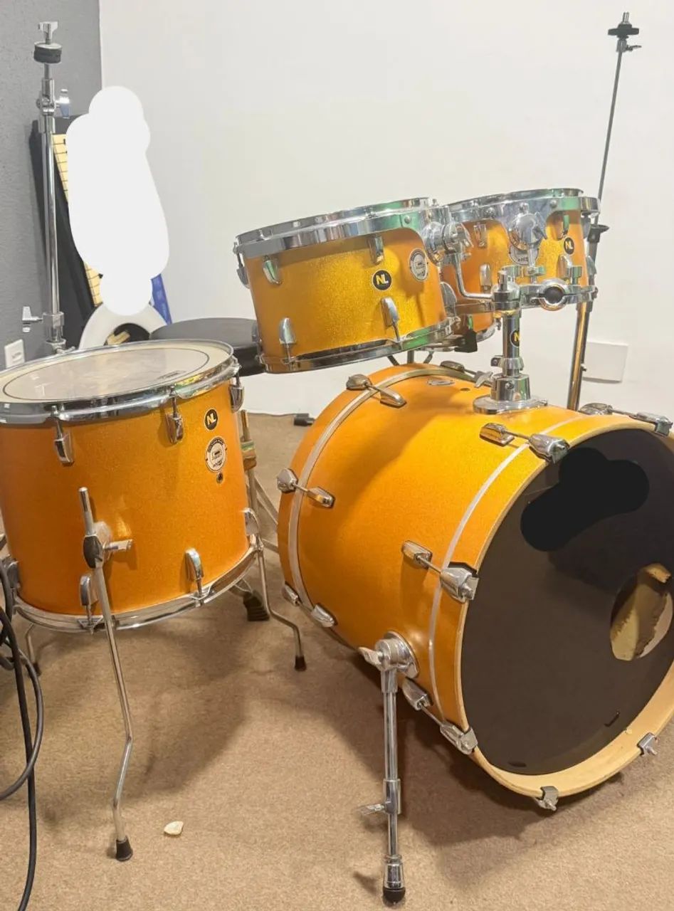 bateria D-One Rocket na cor Orange Satin Sparkle. - Foto 3