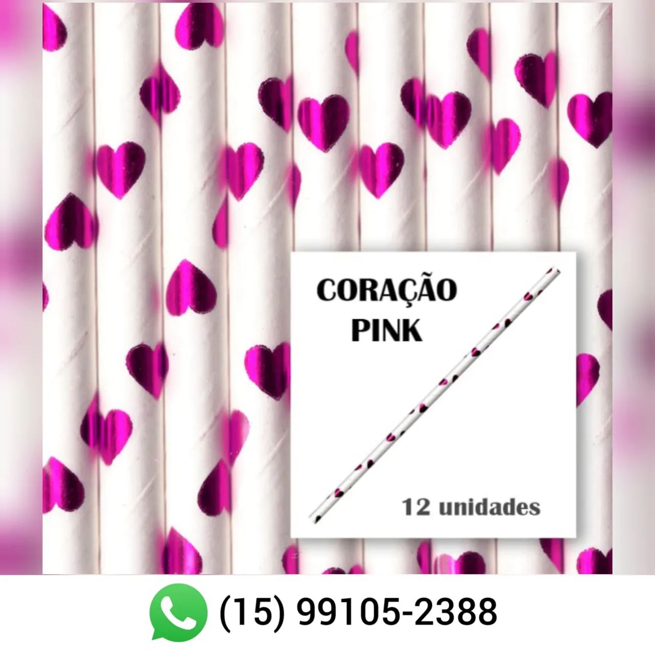 Canudos de papel para topo de bolo