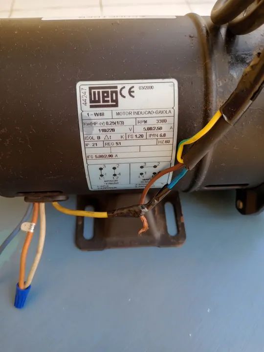 Motor Elétrico Weg 0,25cv 3380 RPM