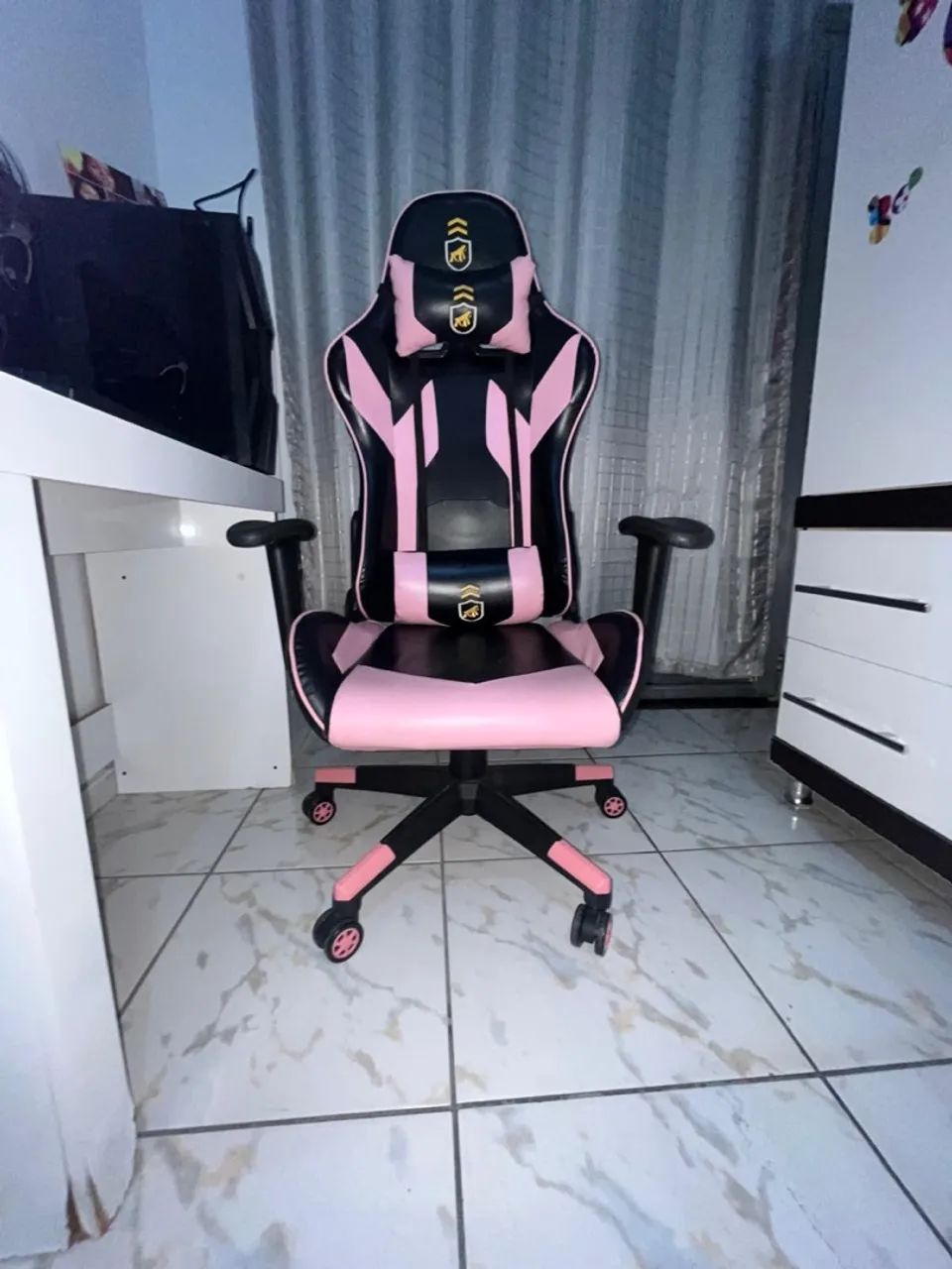 Cadeira Gamer Rosa - Foto 5