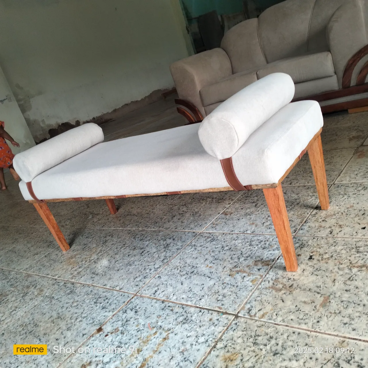 Recamier novo em linho disponível pronta entrega