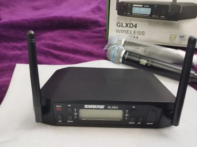 Microfone sem fio Shure Duplo GLXD4 - Novo - Foto 4