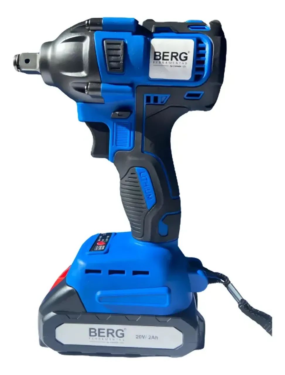 Chave De Impacto Berg A Bateria Lítio Reversível 2ah 1/2 20v 2400 Rpm 350 Nm Com Maleta - Foto 2