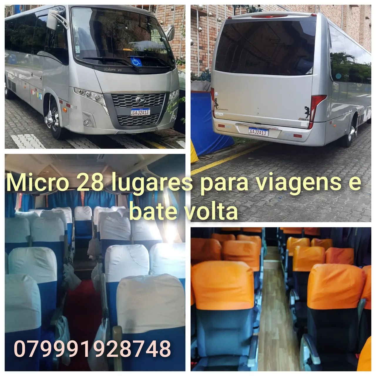 Van , micro , ônibus e carros de passeio. Fretamento, aluguel, viagens e turismo 