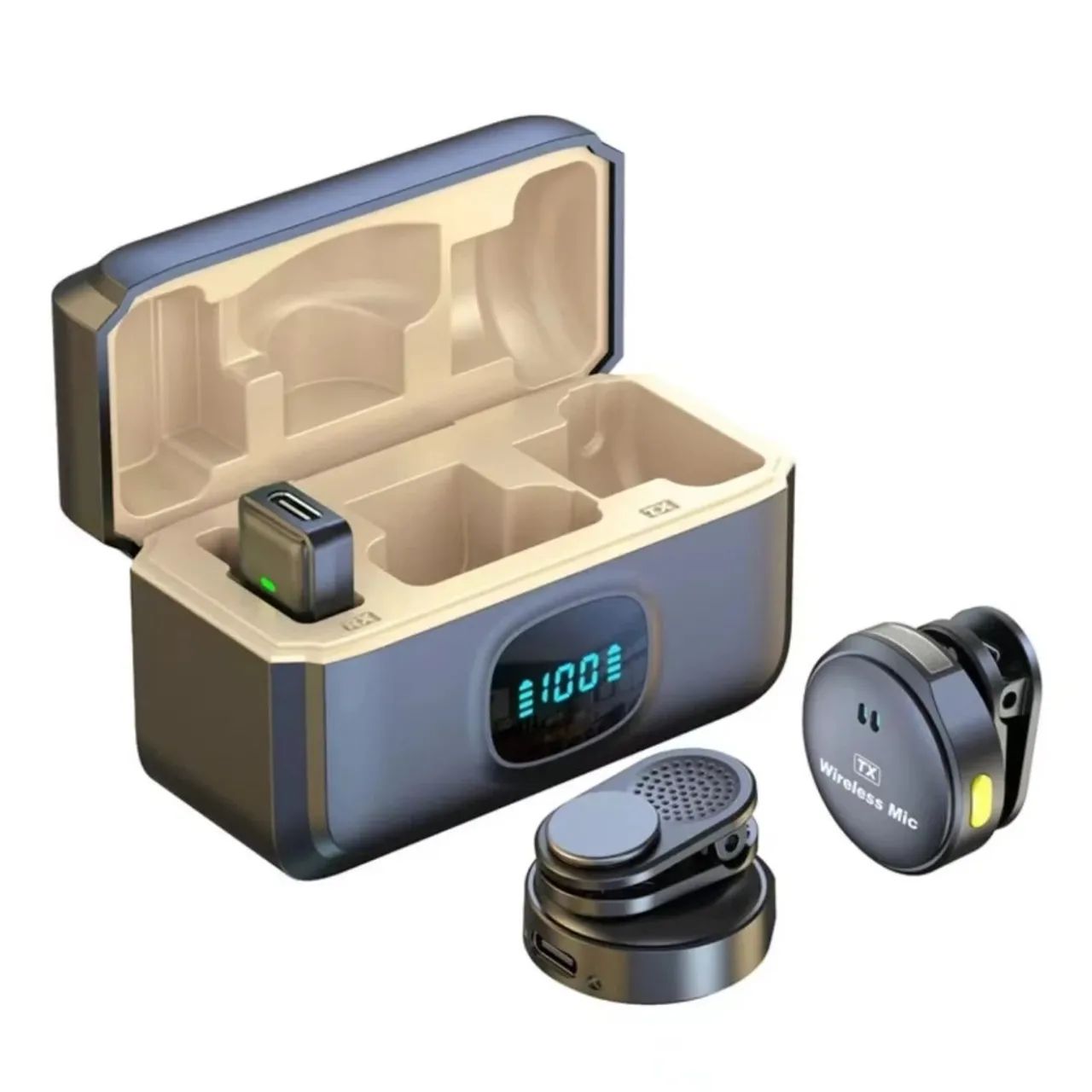 Microfone de Lapela Sem Fio para Celular e Câmera