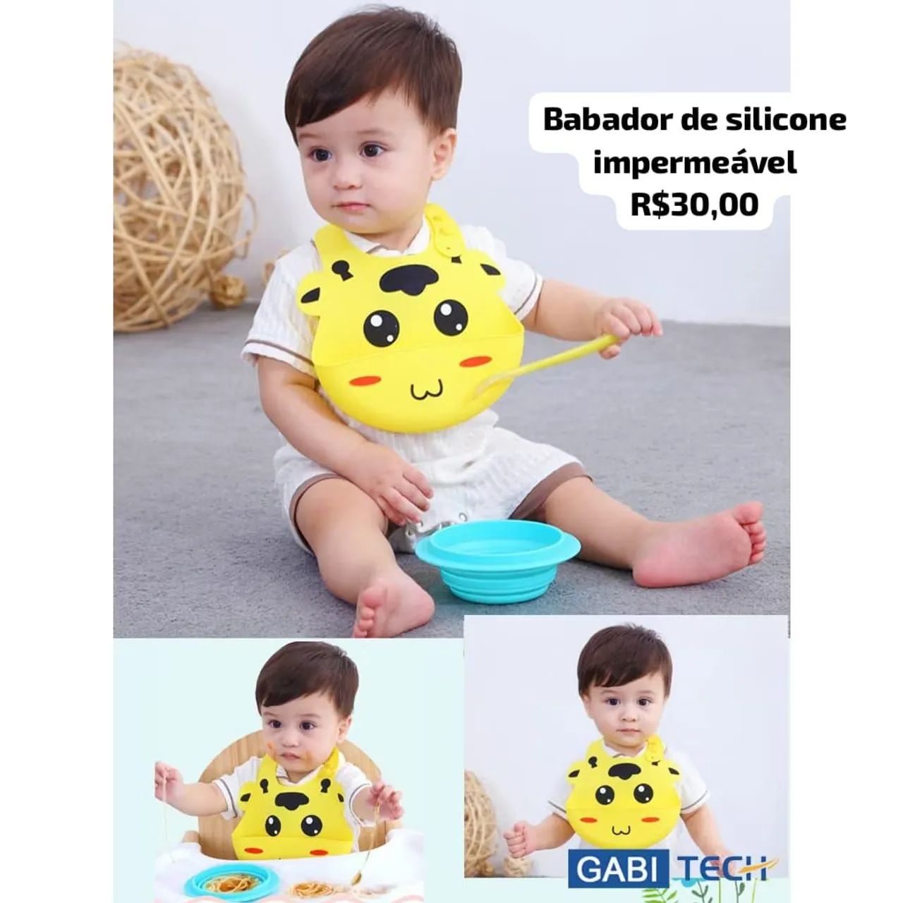 Babador de silicone impermeável  - Foto 3