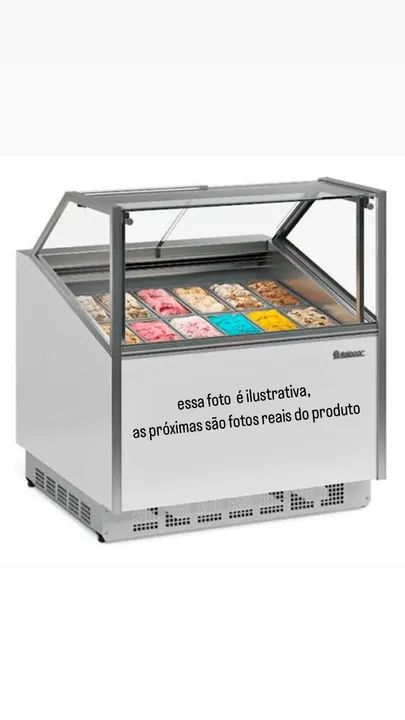 Expositor para sorvetes de massa, marca Gelopar 