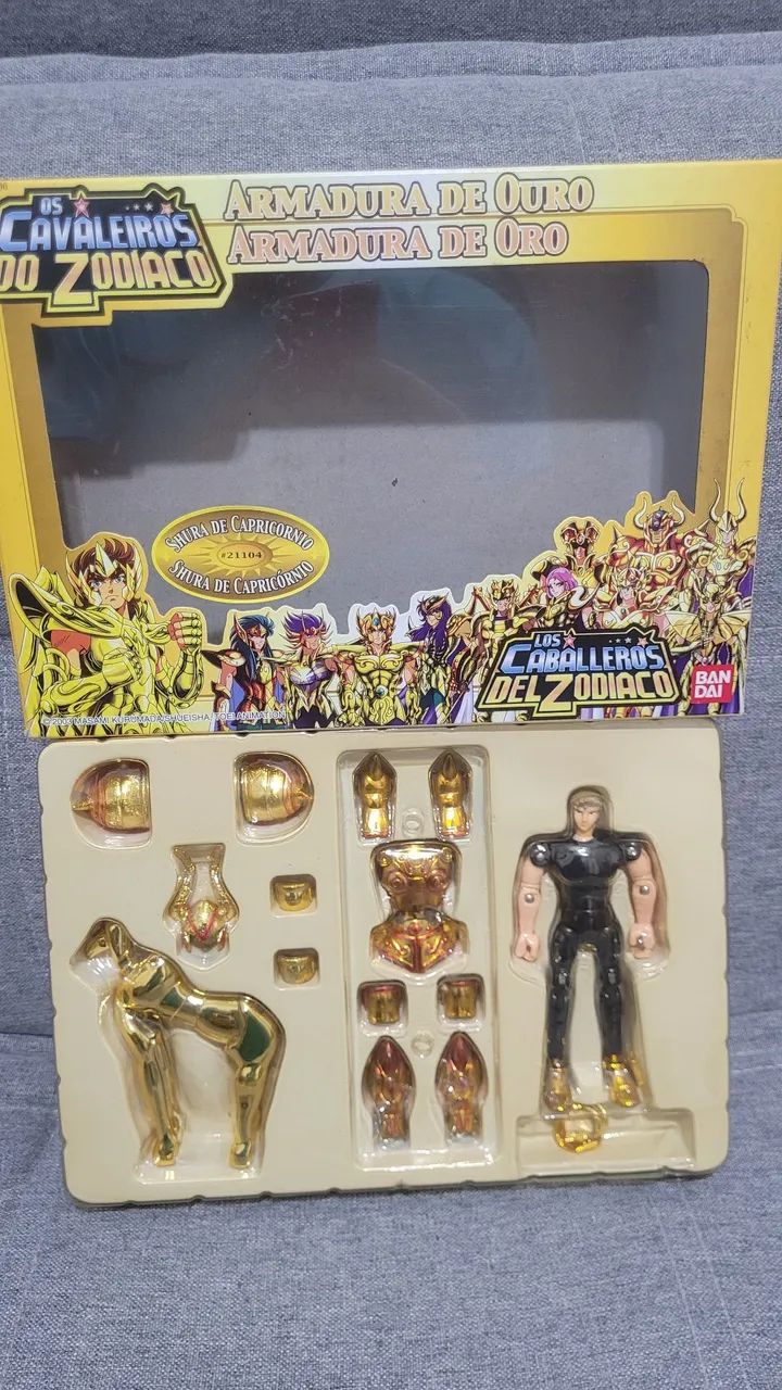 Boneco Shura de Capricórnio Bandai diecast vintage cavaleiros do zodíaco - Foto 2