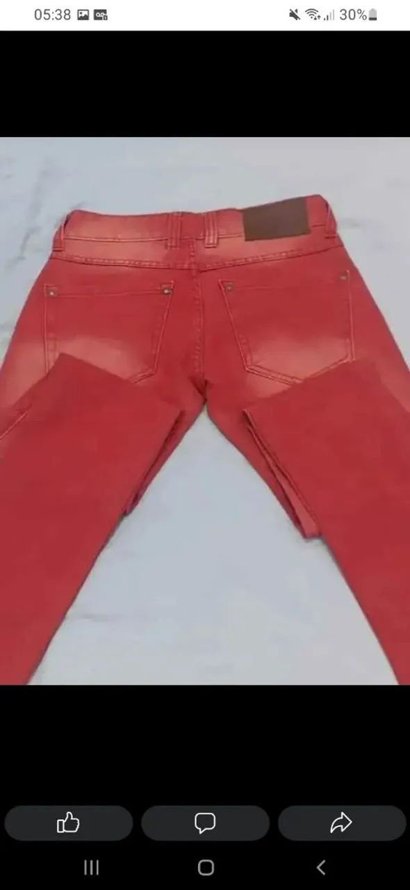 Calça Jeans Vermelha - Foto 5