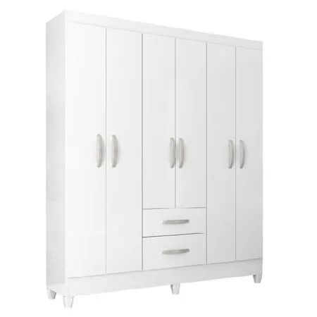 Guarda-Roupa 6 Portas Branco