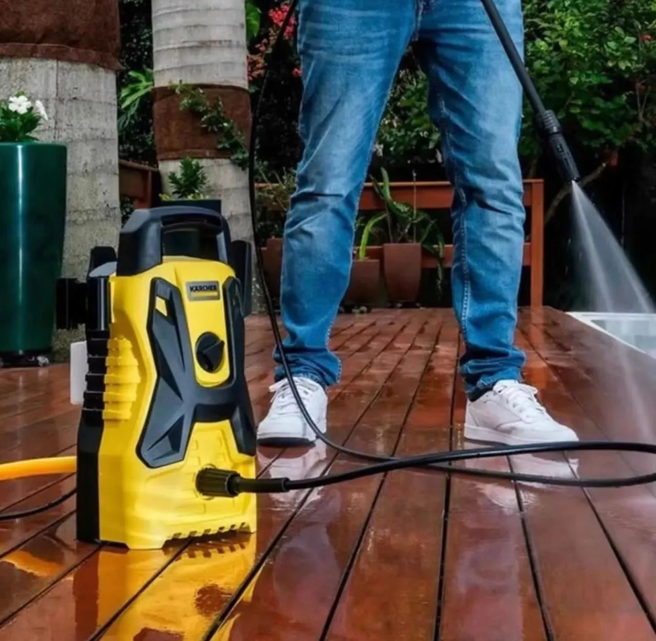 Lavadora de alta pressão Karcher portátil 1500 Psi 1400 watts 300LH - Foto 4