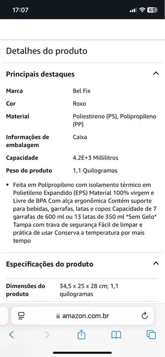 Caixa Térmica para Piquenique e bebidas - 12 L - Foto 4