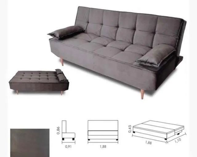 SOFÁ CAMA RUBI - SOLAR ESTOFADOS*_ ?  - Foto 3