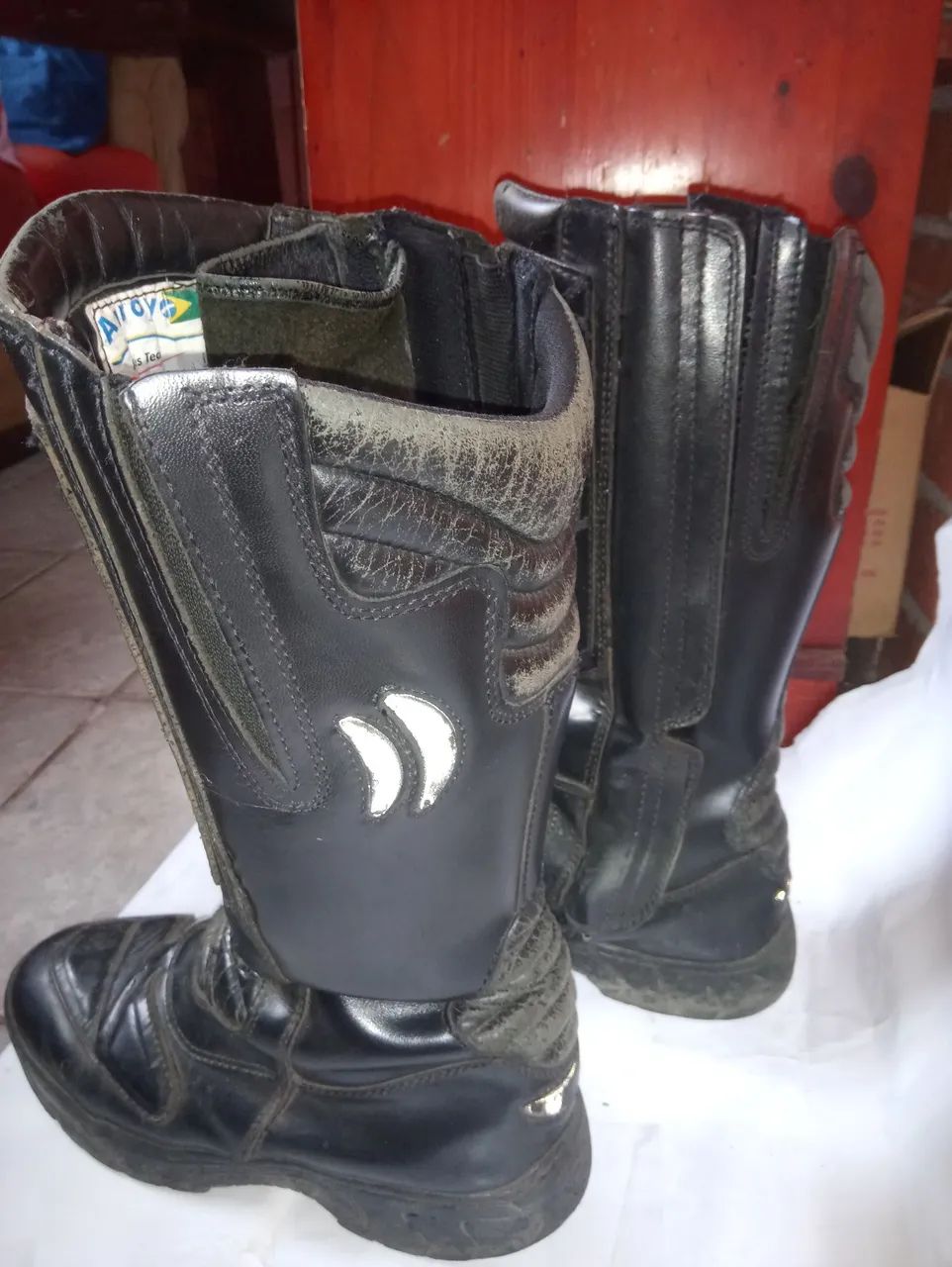Botas motoqueiro cano longo n°41OFERTÃO*  - Foto 4