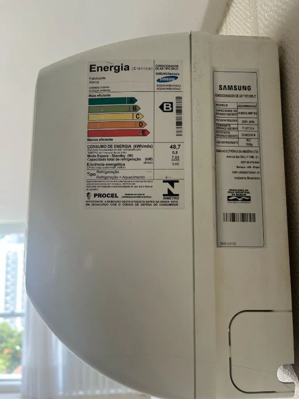 Ar condicionado 24000 BTUs Usado - Foto 3