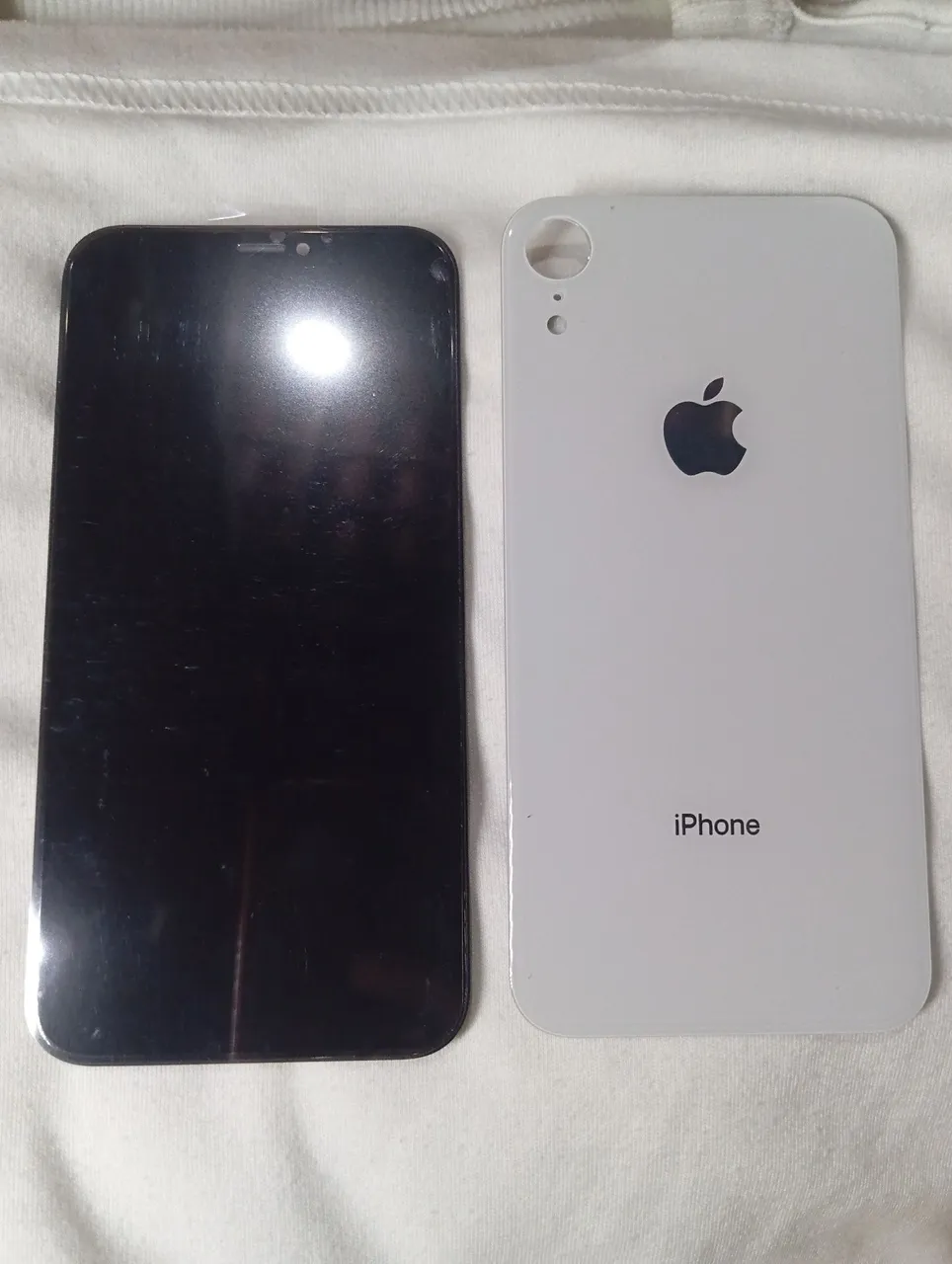 Tela de iPhone XR e tampa de vidro traseira
