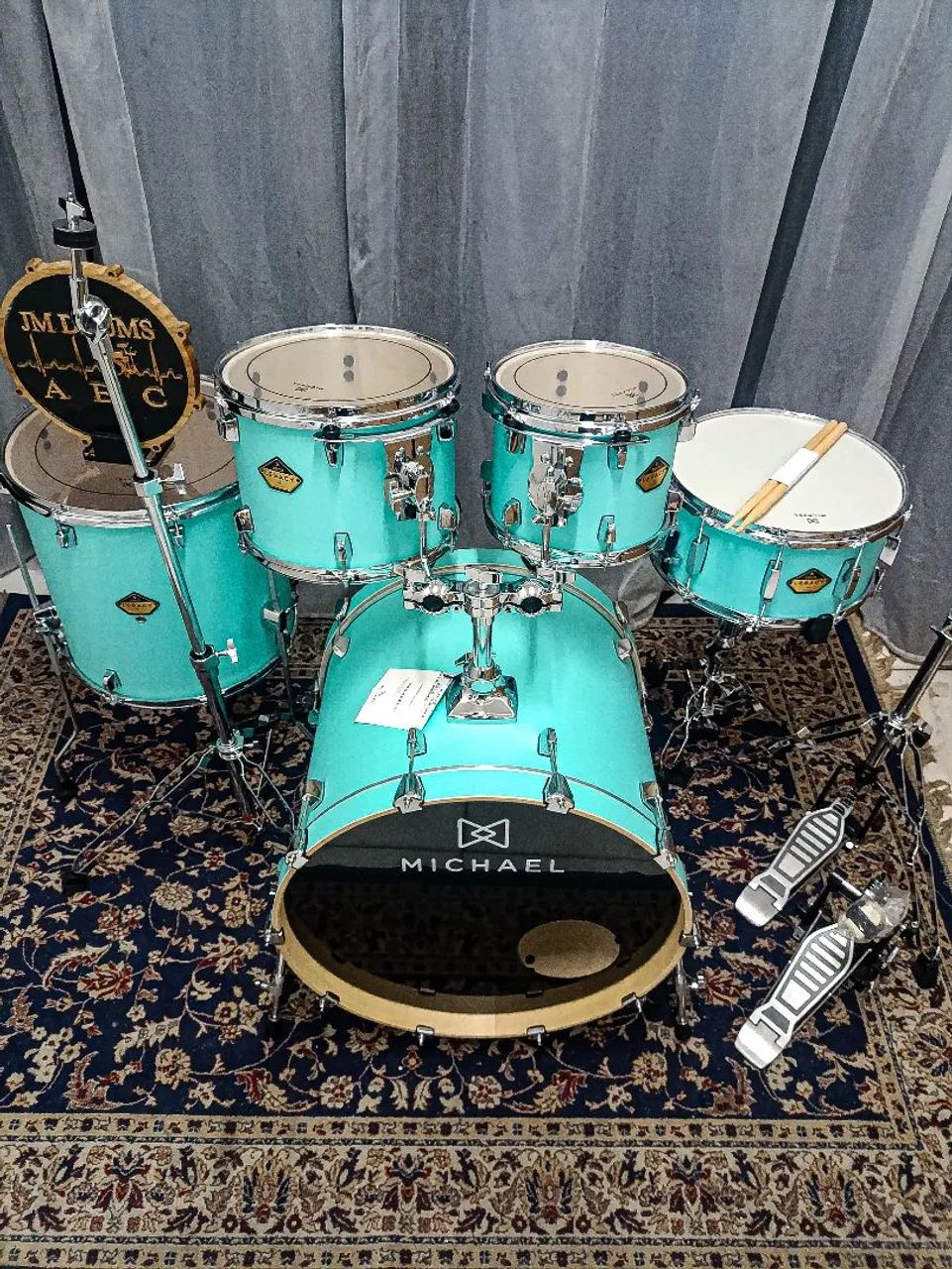 Bateria Legacy birch shellpack Acústica Michael - Azul Turquesa