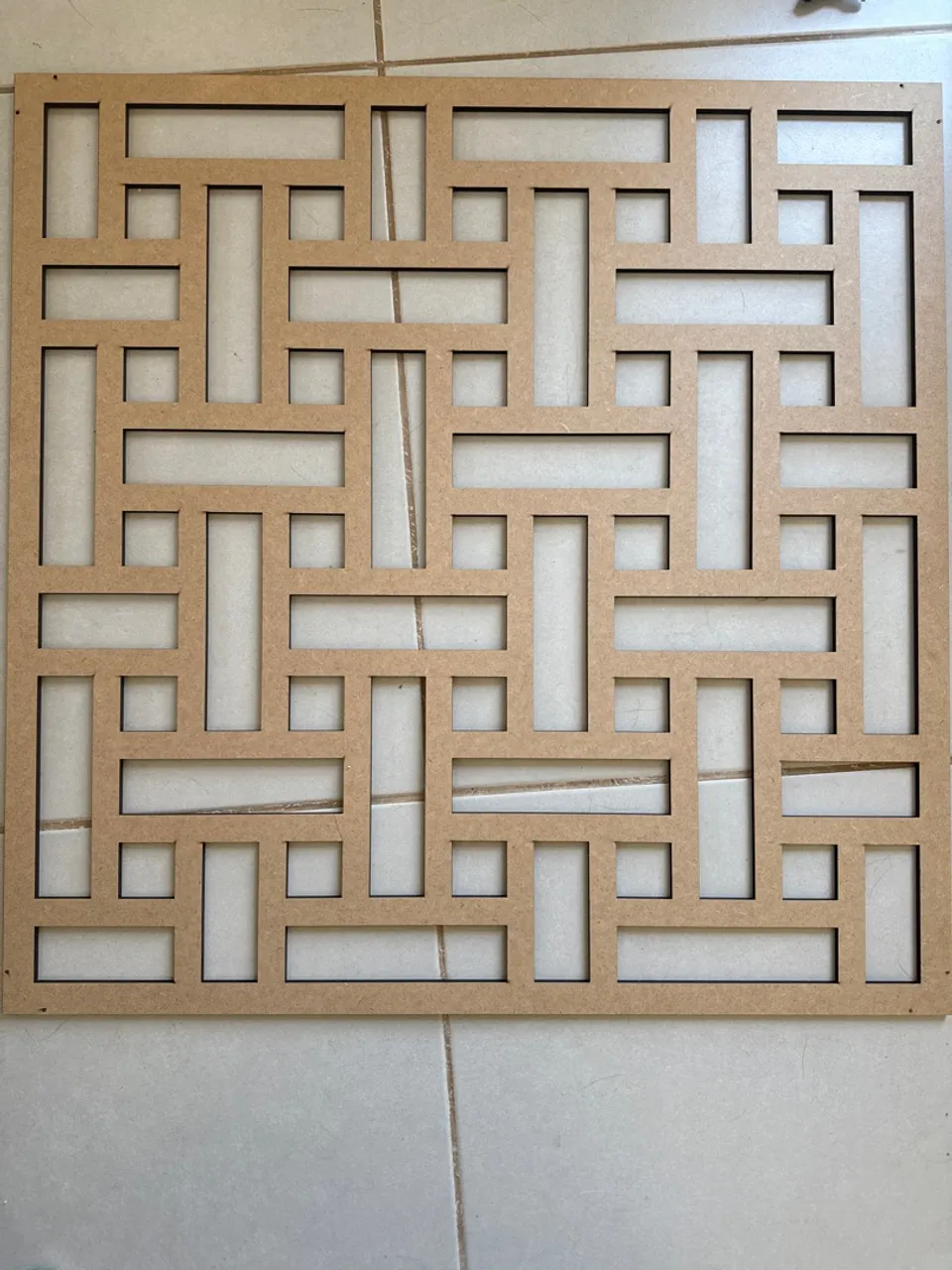 Painel Decorativo Vazado em MDF 75x75