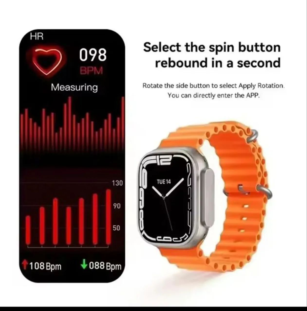 Relógio Smartwatch DT900 ULTRA com tela infinita de 2.09 polegadas C/ 7 pulseiras  - Foto 4