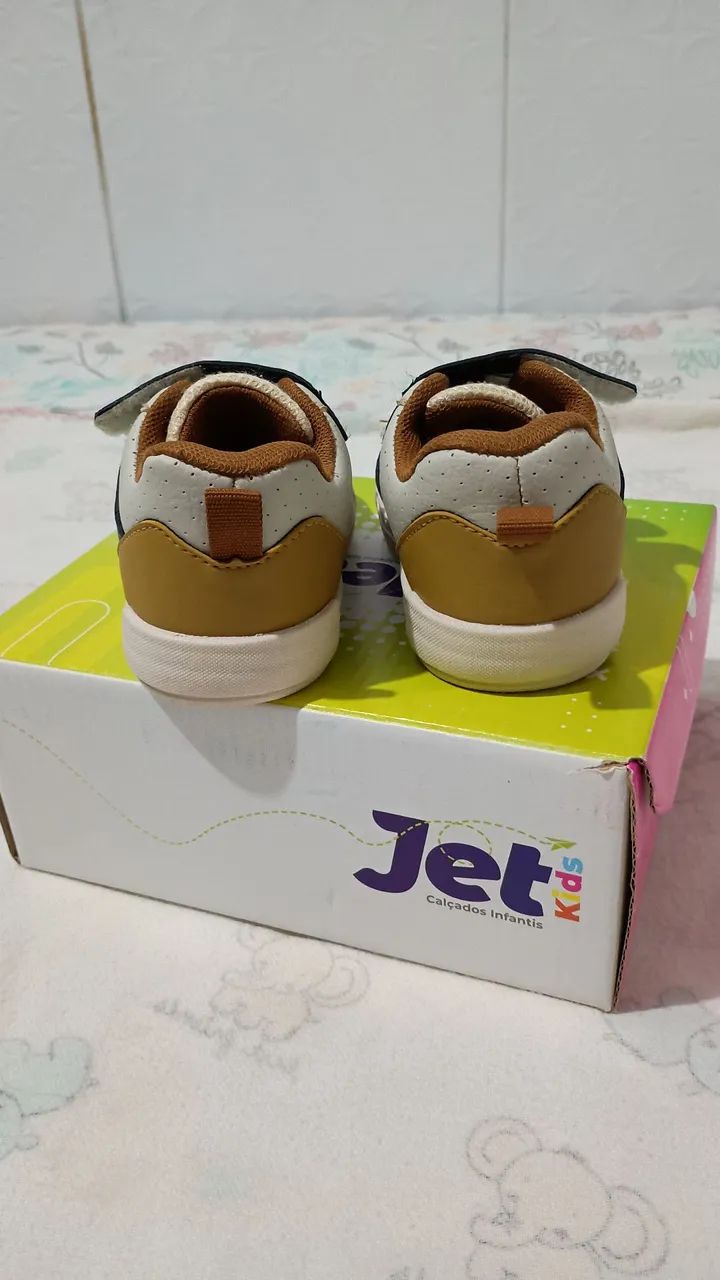Tênis Jet Kids Bege N° 22 - Pouquíssimo Uso! - Foto 5
