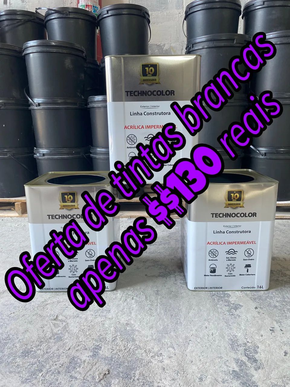 Tinta látex ACRÍLICA fosca sem cheiro garanta já a sua  - Foto 4