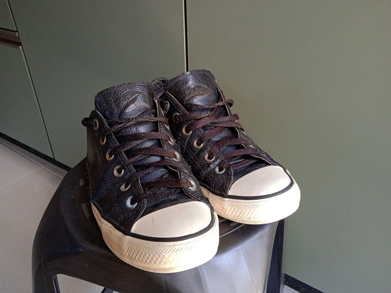 Tênis Converse All Star Preto Couro