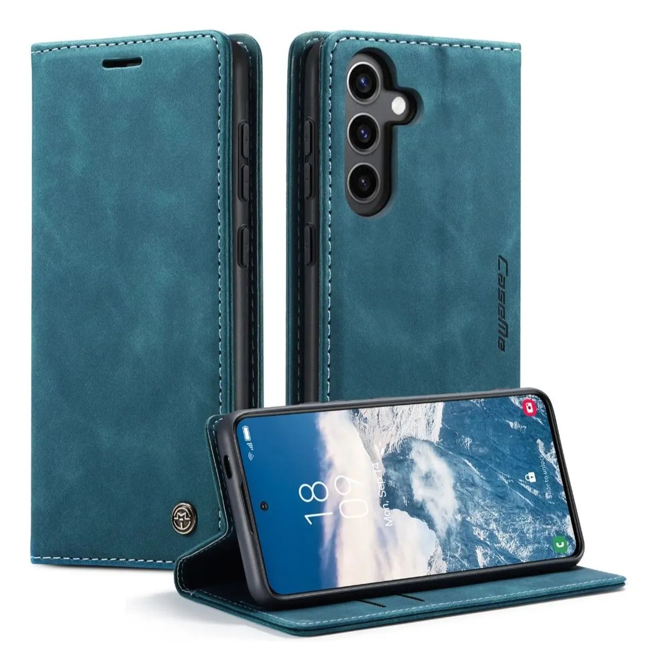 Capa De Celular S21 FE <br>Wallet Para Samsung Galaxy<br>Book - Foto 3
