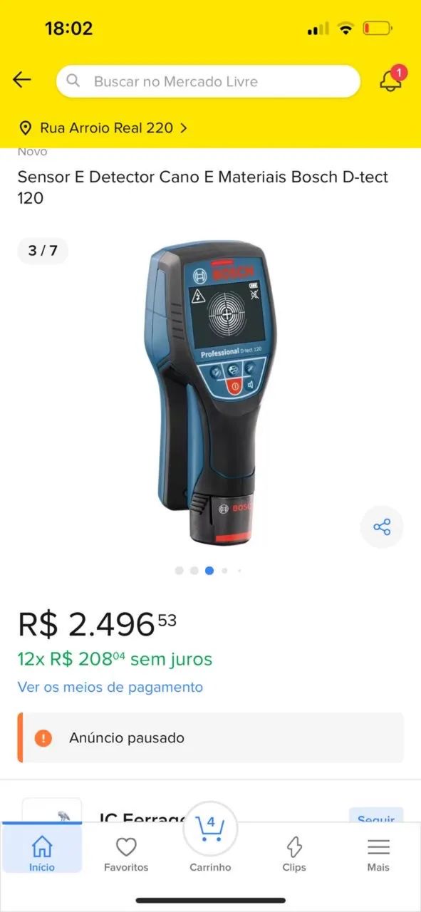 Sensor e detector cano e materiais64842090965123120