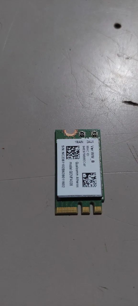 Placa de rede Wi-Fi Dell  Dw 1707  Bluetooth Qualcomm Atheros QCNFA338
