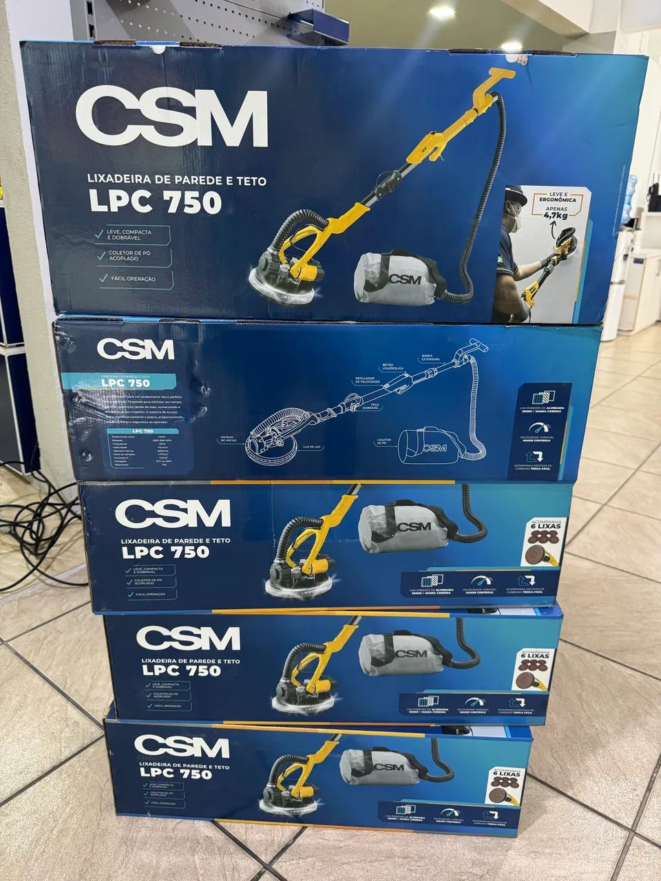 Lixadeira Telescópica de Parede e Teto 750w Profissional - CSM (Novo)