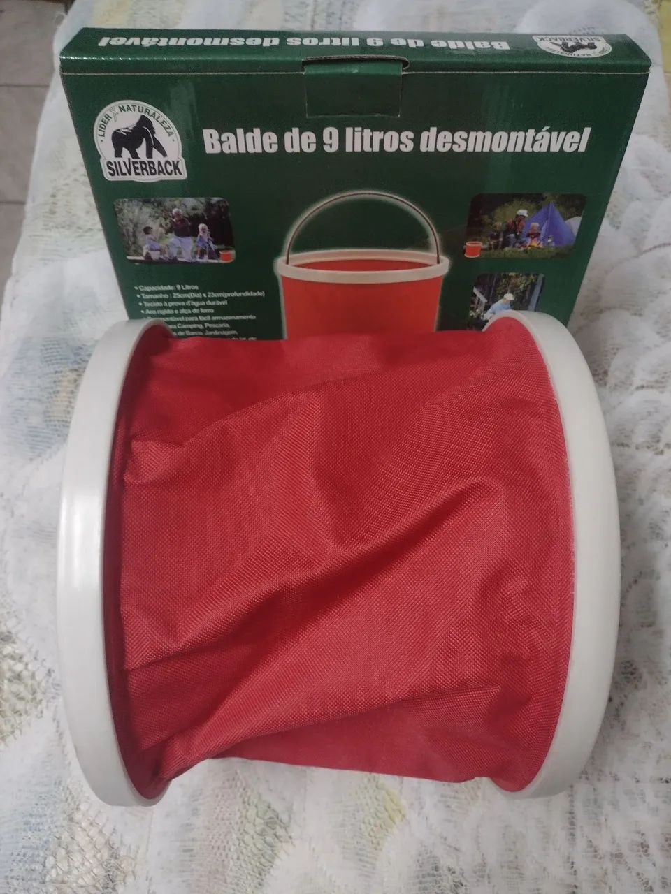 Balde Desmontável 9 Litros - Camping, Pesca, Limpeza - Foto 5