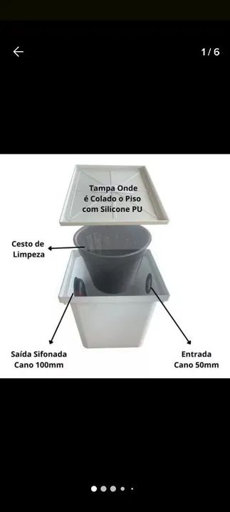 Caixa de gordura invisível cola piso 9 litros - Foto 2